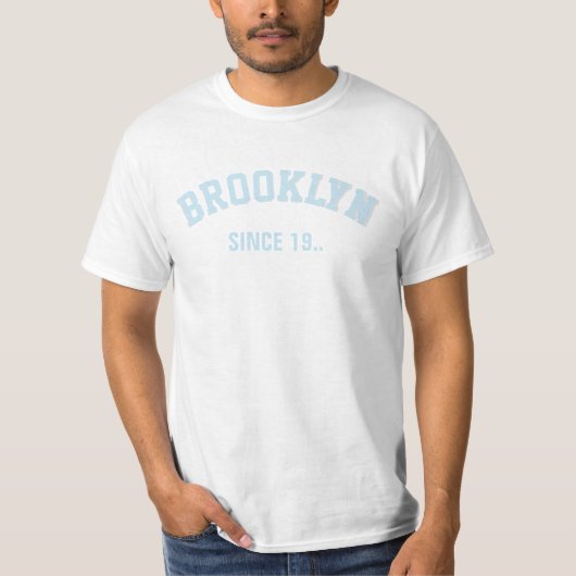 PixDezines DIYテキスト/ブルックリン 19.. Tシャツ (正面)