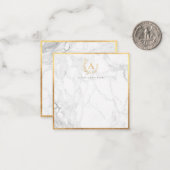 PixDezines DIYフェイク金ゴールドモノグラム大理石ノートカード ノートカード (正面/裏面インサイチュ)