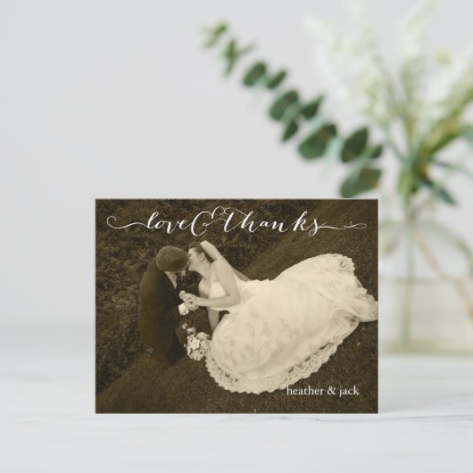 PixDezines DIYフォト感謝していユーズ ポストカード (スタンド正面)