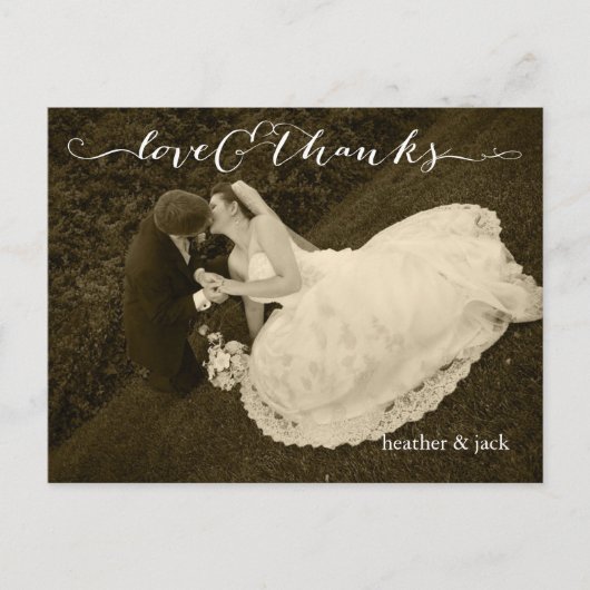 PixDezines DIYフォト感謝していユーズ ポストカード (正面)