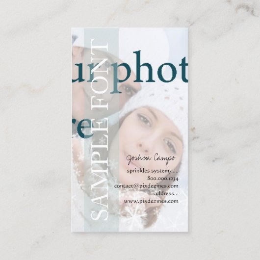 PixDezines DIYフォト+フォント 名刺 (裏面)