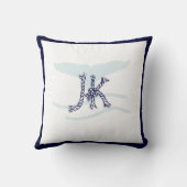 PixDezines DIYモノグラムクジラ+ロー航海のプ クッション (裏面)