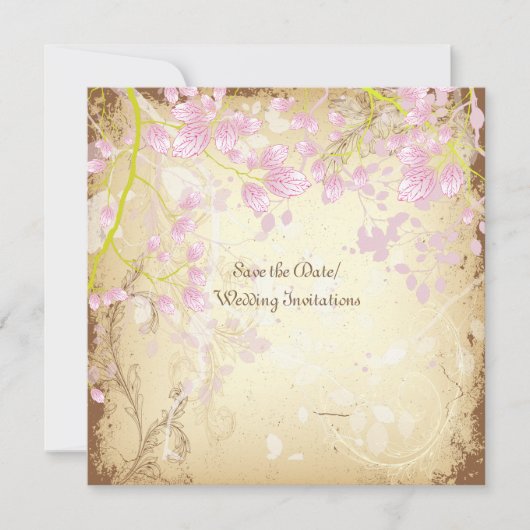 PixDezines DIYヴィンテージ+フローラ セーブザデート (正面)