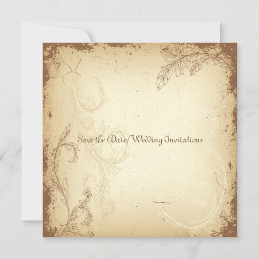 PixDezines DIYヴィンテージ+フローラ セーブザデート (正面)