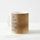 PixDezines DIY保Calm/フェイク金ゴールド/DIYカラー コーヒーマグカップ (正面左)