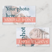 PixDezines DIY写真+フォント 名刺 (正面/裏面)