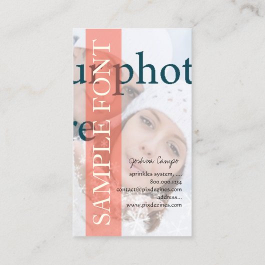 PixDezines DIY写真+フォント 名刺 (裏面)