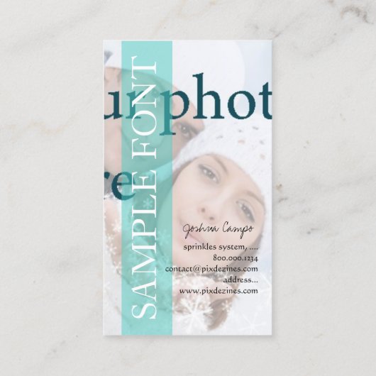 PixDezines DIY写真+フォント 名刺 (裏面)
