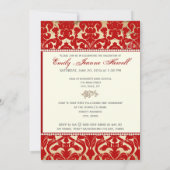 PixDezines diy文字カラー/2012 Grads, damask 招待状 (裏面)