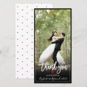 PixDezines DIY背景感謝してい/あなた結婚の写真 サンキューカード (正面/裏面)