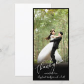 PixDezines DIY背景感謝してい/あなた結婚の写真 サンキューカード (正面/裏面)