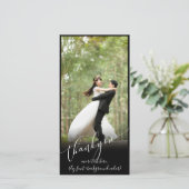 PixDezines DIY背景感謝してい/あなた結婚の写真 サンキューカード (スタンド正面)