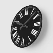 PixDezines DIY背景色/ローマ数字 ラウンド壁時計 (傾斜)