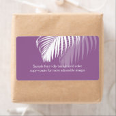 PixDezines DIY背景色！白いヤシの葉 ラベル (インサイチュ)