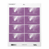 PixDezines DIY背景色！白いヤシの葉 ラベル (フルシート)