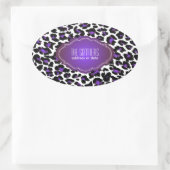 PixDezines DIY背景色/紫色のチーズ 楕円形シール (バッグ)