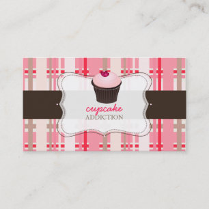 PixDezines diy背景/カップケーキ+プレイド 名刺