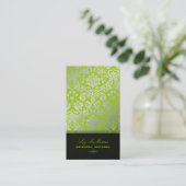 PixDezines diy背景/デシリーヴィンテージダマスク 名刺 (スタンド正面)