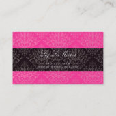 PixDezines diy背景、レースEtienne Damask 名刺 (裏面)