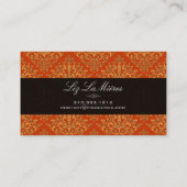 PixDezines diy背景、レースEtienne Damask 名刺 (裏面)