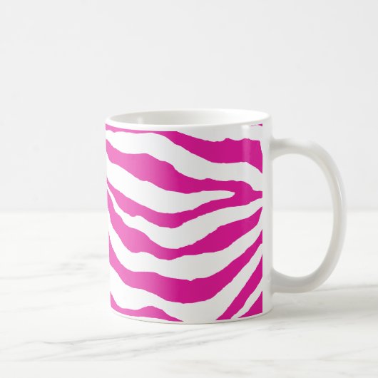 PixDezines DIY色のシマウマのプリント コーヒーマグカップ (右)