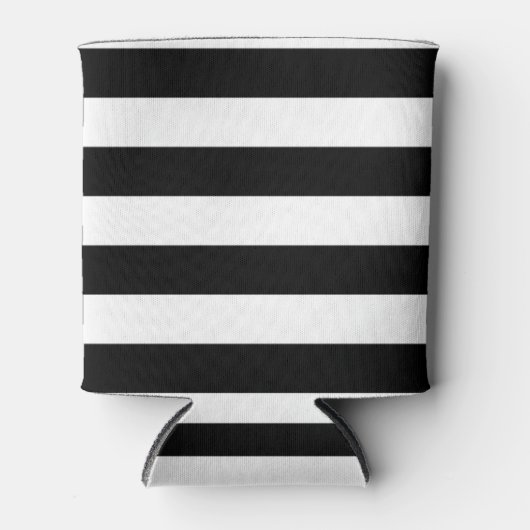 PixDezines DIY色調整ホワイトストライプ 缶クーラー (正面)