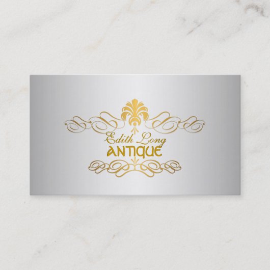 PixDezines diy カラー/アンティーク スクロール フォー メタル 名刺 (正面)