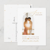 PixDezines DIY カラー アーチ フレーム Save The Date ポストカード (正面/裏面)