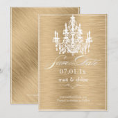 PixDezines DIY カラー/シャンデリア/お祝いの日 セーブザデート (正面/裏面)