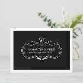 PixDezines DIY カラー / ニューボのスクロール 招待状 (スタンド正面)