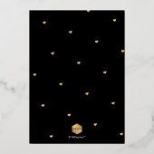 PixDezines DIY カラー ブラック アーチ Save Our Date 箔招待状 (裏面)