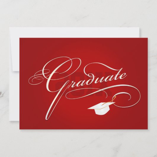 PixDezines DIY カラー 卒業式 招待状 (正面)