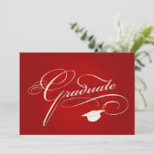 PixDezines DIY カラー 卒業式 招待状 (スタンド正面)