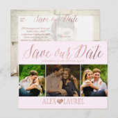 PixDezines DIY カラー / Save our Date / ファンスクリプト 案内ポストカード (正面/裏面)