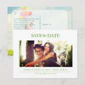 PixDezines DIY カラー Save the Date 案内ポストカード (正面/裏面)