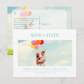 PixDezines DIY カラー Save the Date 案内ポストカード (正面/裏面)