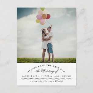 PixDezines DIY カラー Save the Date 案内ポストカード