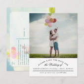 PixDezines DIY カラー Save the Date 案内ポストカード (正面/裏面)