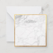 PixDezines DIY フェイクゴールド モノグラム 大理石 メッセージカード ノートカード (裏面)