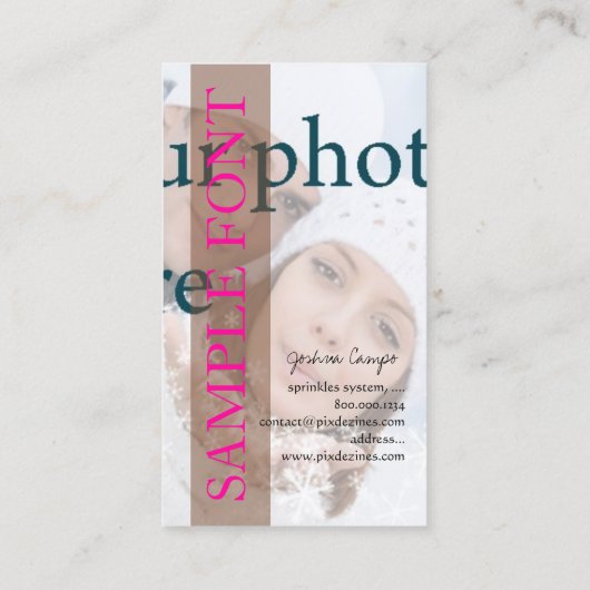PixDezines DIY フォト+フォント 名刺 (裏面)