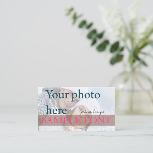 PixDezines DIY フォト+フォント 名刺 (スタンド正面)