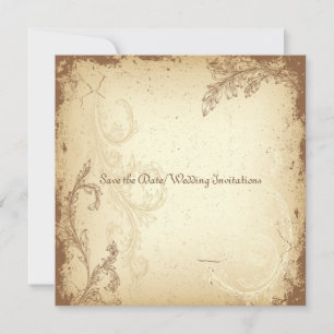 PixDezines DIY ヴィンテージ+フラワーデザイン セーブザデート