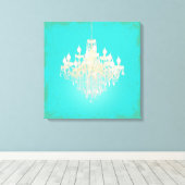 PixDezines DIY 背景/クリスタル シャンデリア キャンバスプリント (インサイチュ (ウッドフロア))