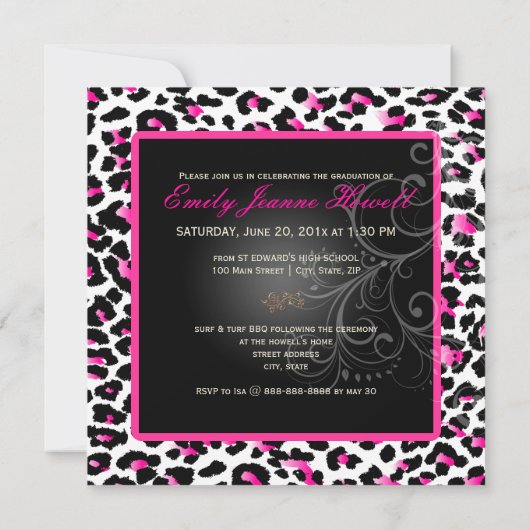 PixDezines diy 2012 grasial, cheetah 招待状 (裏面)