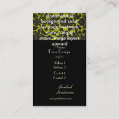 PixDezines diy background/ /black flora damask 名刺 (裏面)