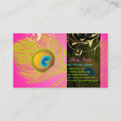 PixDezines diy background/peacock+filigree 名刺 (裏面)