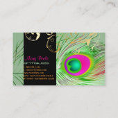 PixDezines diy background/peacock+filigree 名刺 (裏面)