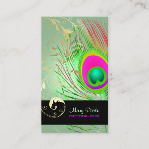 PixDezines diy background/peacock+filigree 名刺