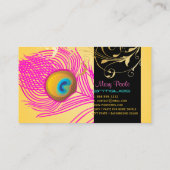 PixDezines diy background/peacock+filigree 名刺 (裏面)