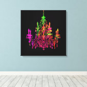 PixDezines DIY Bckgrnd/Murano Glass Chandelier キャンバスプリント (インサイチュ (ウッドフロア))